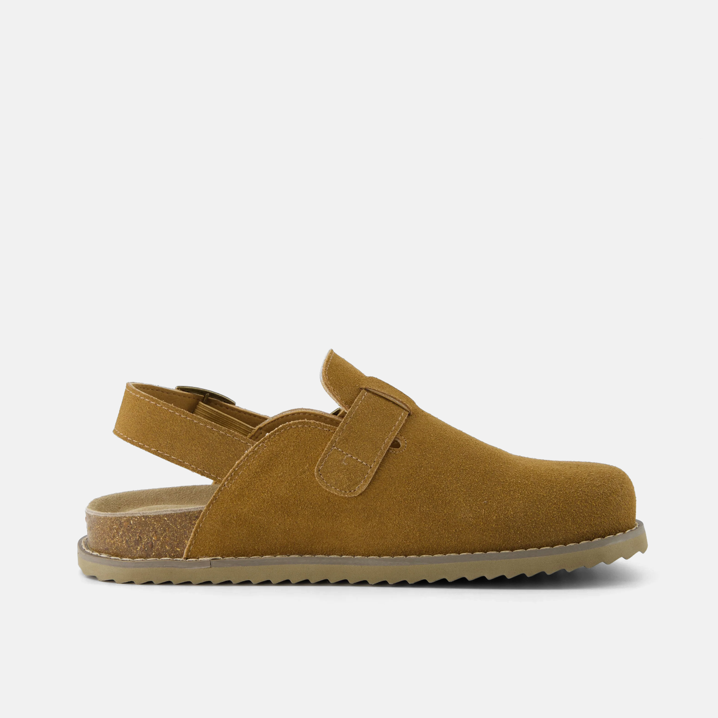 Chestnut Suede Slingback Clogs