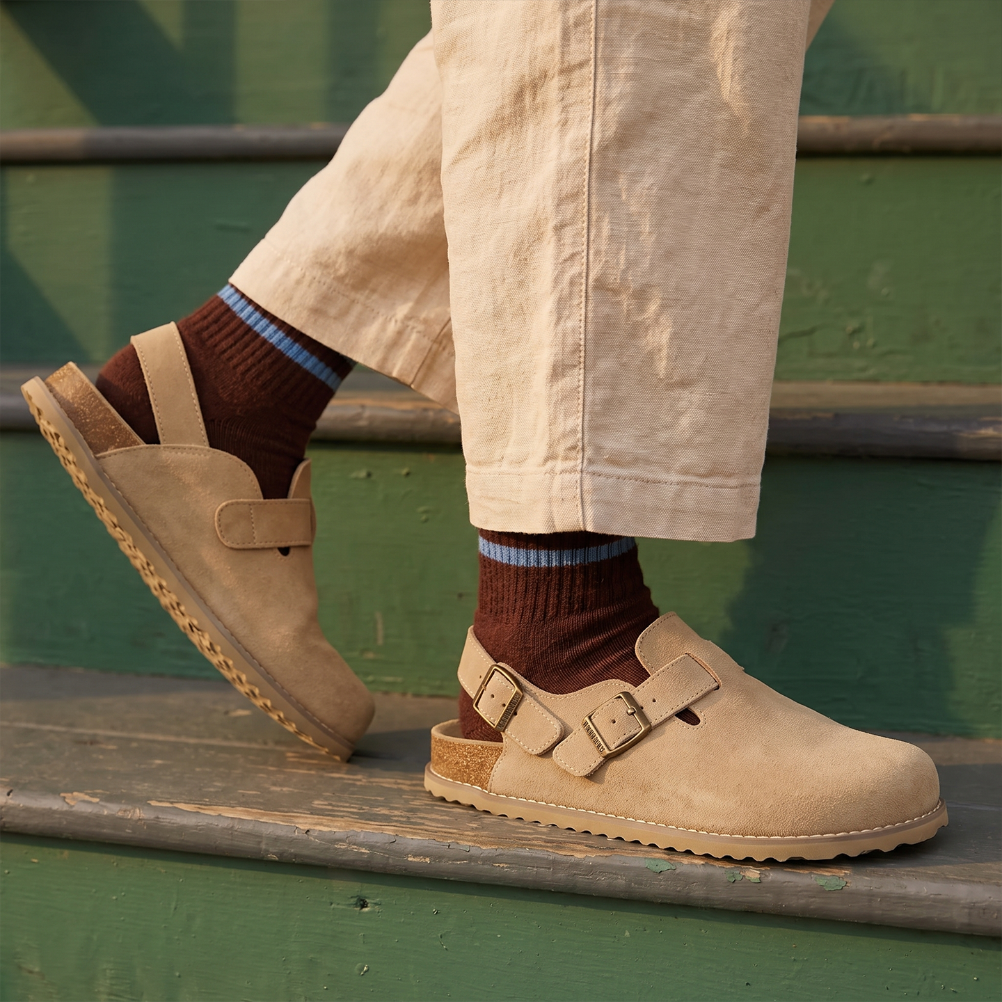 Brooklyn Suede Slingback Clogs