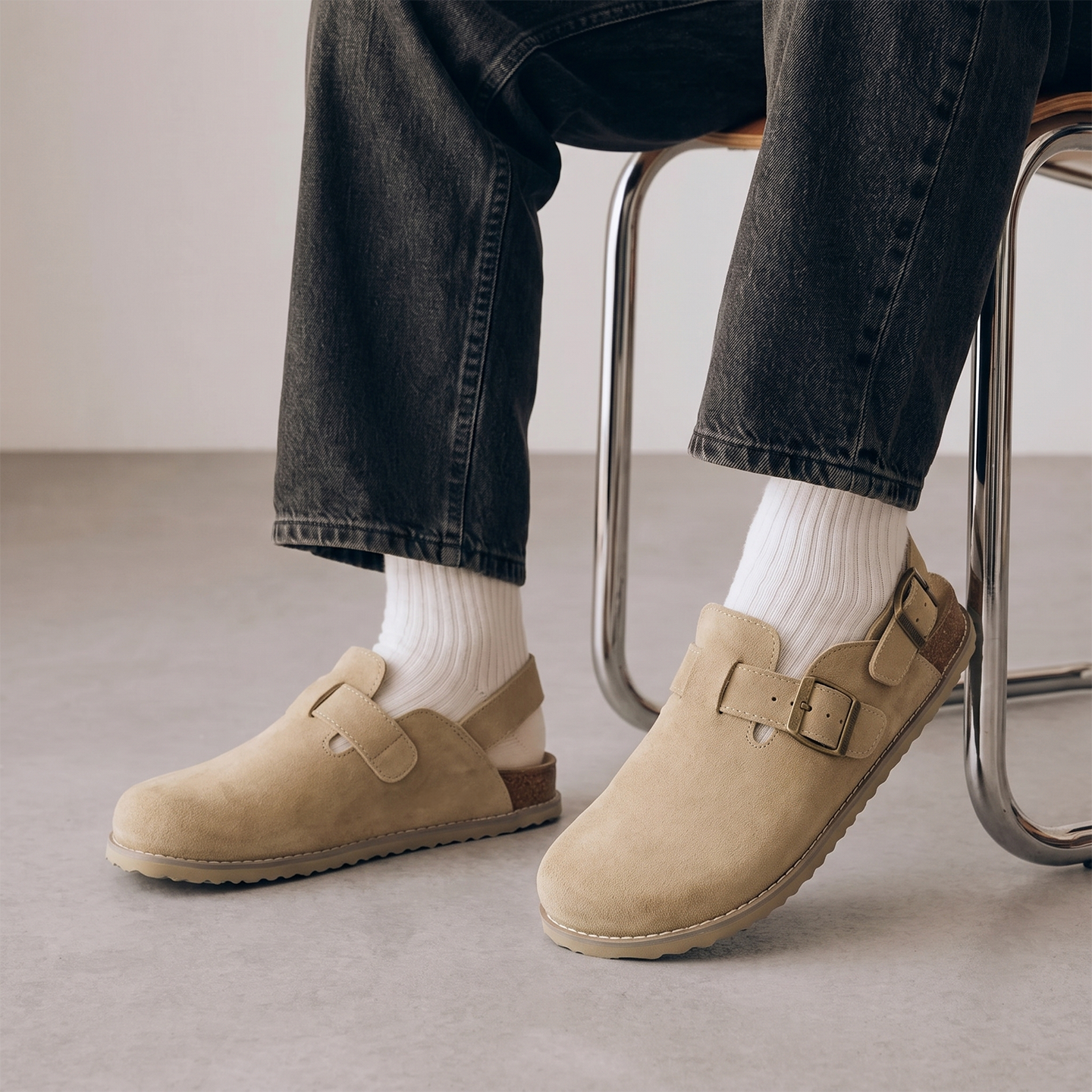 Brooklyn Suede Slingback Clogs