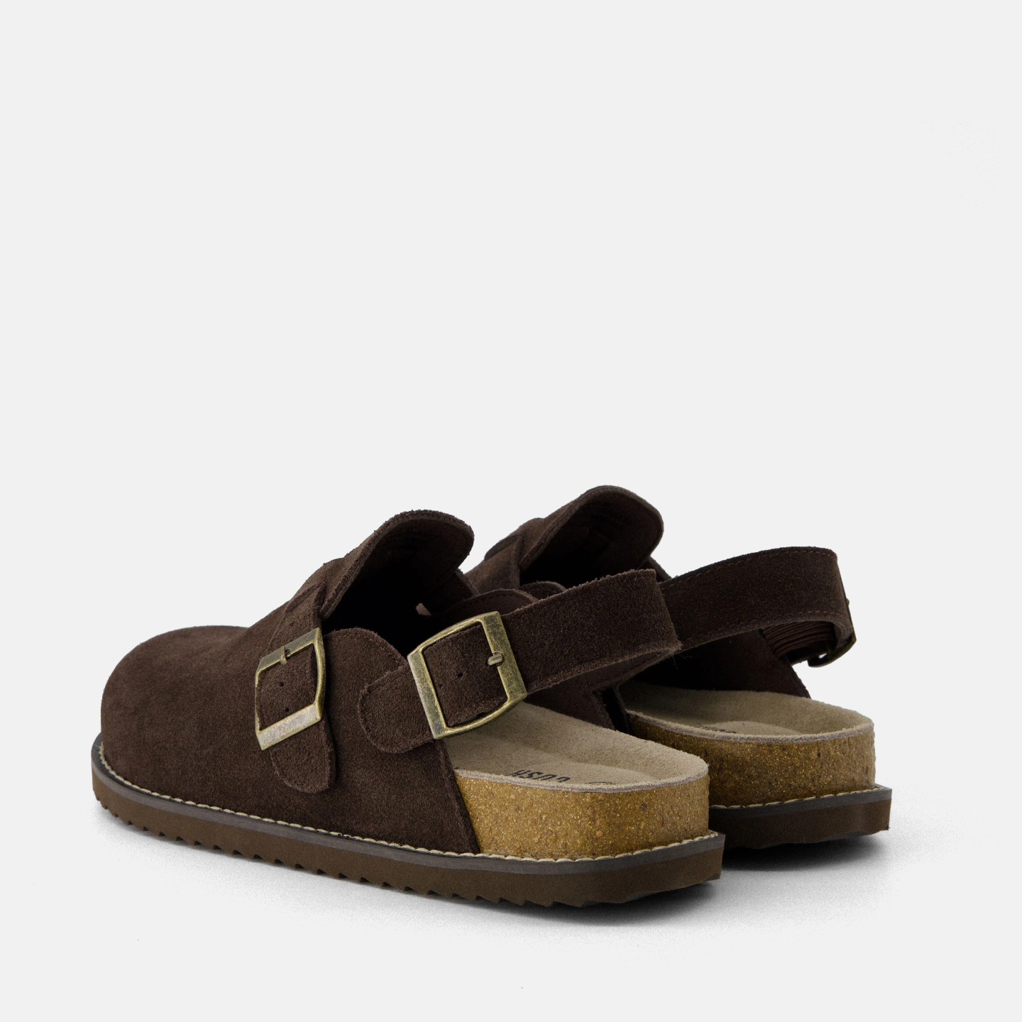Chocolate Suede Slingback Clogs