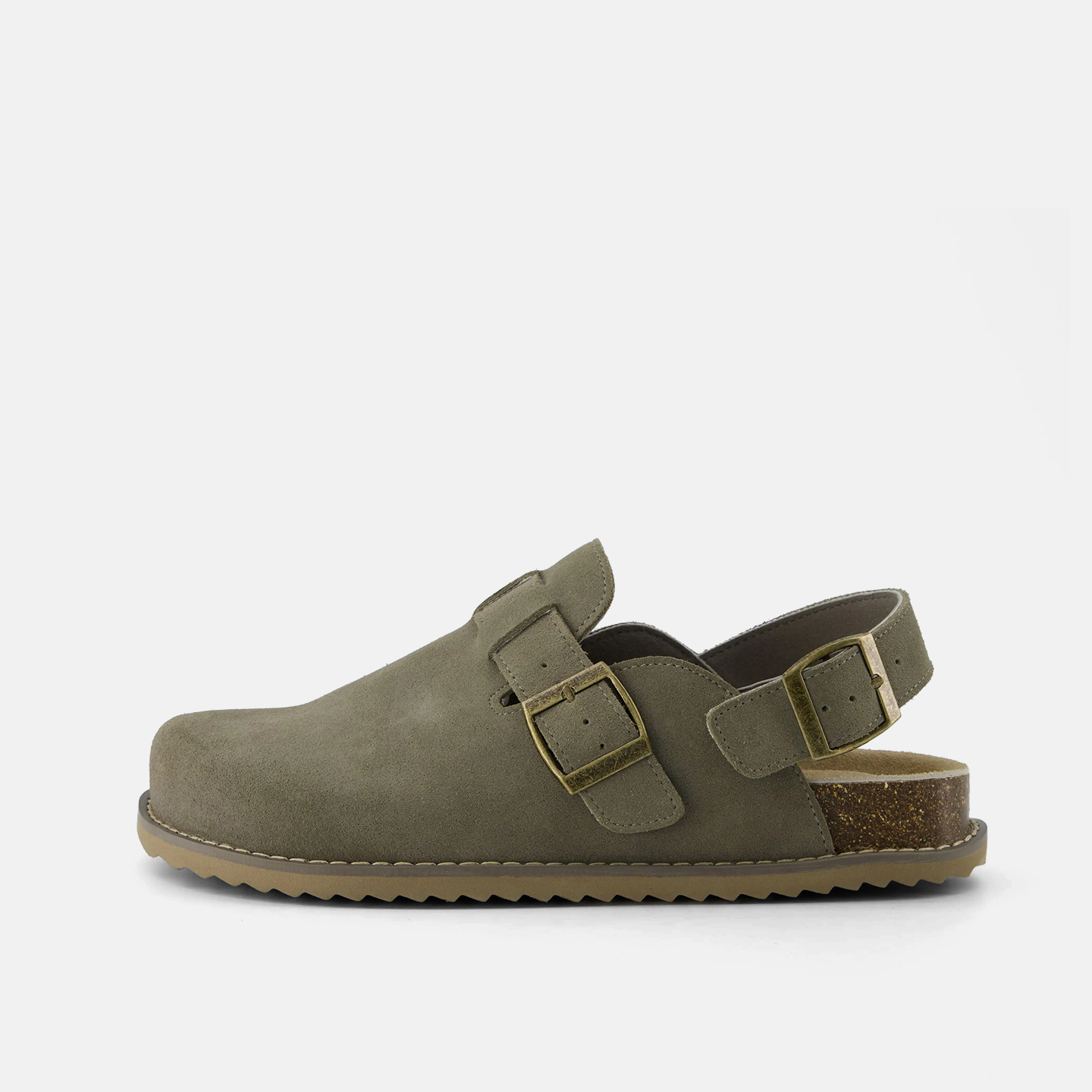 Moss Suede Slingback Clogs