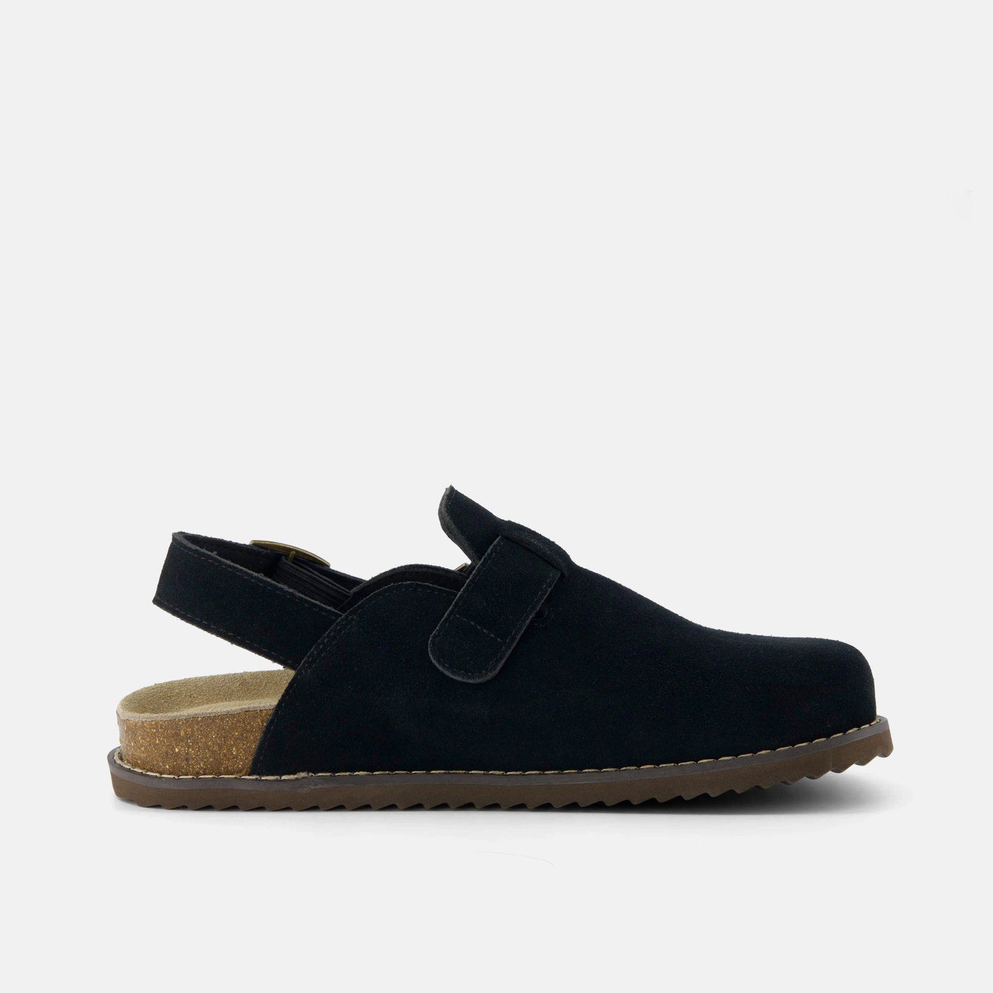 Black Suede Slingback Clogs
